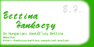 bettina hankoczy business card